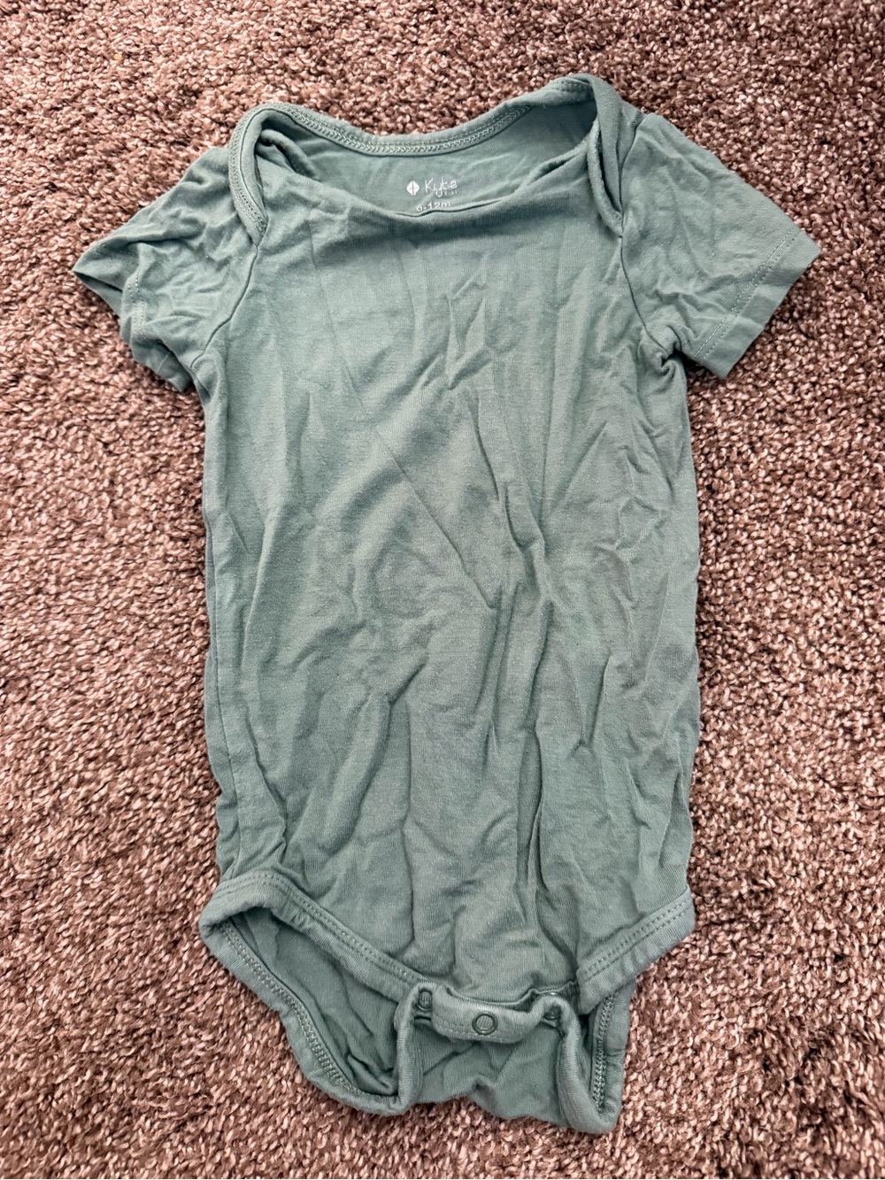 Kyte BABY Short-Sleeve Baby Bodysuit in Sage Green